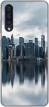 Geschikt voor Samsung Galaxy A50 hoesje - New York - Skyline - Reflectie - Siliconen Telefoonhoesje