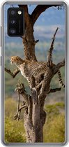 Telefoonhoesje Geschikt voor Samsung Galaxy A41 hoesje - Luipaard - Boom - Dier - Siliconen Telefoonhoesje
