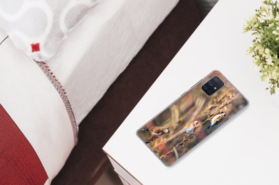 Coque Samsung Galaxy A51 - Vogels - Branches - Forêt - Siliconen