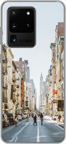 Geschikt voor Samsung Galaxy S20 Ultra hoesje - Drukke straat in New York - Siliconen Telefoonhoesje