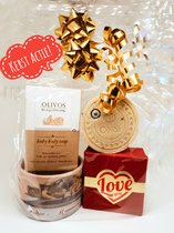 Olivos olijfzeep geschenkset | Cadeau pakket | Cadeau voor hem en haar | handzeep | 4 stuks zeep | voordeelverpakking