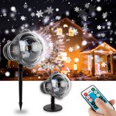 Dakta® Kerstprojector | 12W | Versiering | Kerst Projector | Verlichting | Decoratie | Sneeuwvlokken | 360 graden rotatie | Zwart