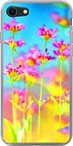 Geschikt voor iPhone 8 hoesje - Bloemen - Kunst - Psychedelisch - Siliconen Telefoonhoesje