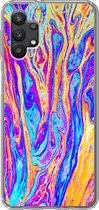 Geschikt voor Samsung Galaxy A32 5G hoesje - Kunst - Kleuren - Psychedelisch - Siliconen Telefoonhoesje