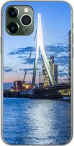Geschikt voor iPhone 11 Pro hoesje - Rotterdam - Water - Skyline - Siliconen Telefoonhoesje