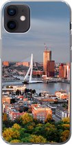 Geschikt voor iPhone 12 mini hoesje - Rotterdam - Skyline - Boom - Siliconen Telefoonhoesje