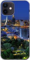 Geschikt voor iPhone 12 hoesje - Rotterdam - Nederland - Skyline - Siliconen Telefoonhoesje