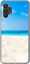 Geschikt voor Samsung Galaxy A32 5G hoesje - Strand - Zee - Zand - Siliconen Telefoonhoesje