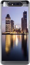 Geschikt voor Samsung Galaxy A80 hoesje - Rotterdam - Water - Wolkenkrabber - Siliconen Telefoonhoesje