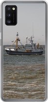 Geschikt voor Samsung Galaxy A41 hoesje - Noordzee - Vissersboot - Water - Siliconen Telefoonhoesje