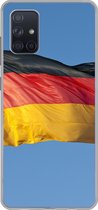 Geschikt voor Samsung Galaxy A51 hoesje - Foto van de Duitse vlag - Siliconen Telefoonhoesje