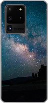 Geschikt voor Samsung Galaxy S20 Ultra hoesje - Sterren - Planeten - Melkweg - Jongens - Meisjes - Kinderen - Siliconen Telefoonhoesje