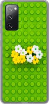 Geschikt voor Samsung Galaxy S20 FE hoesje - Ondervloer met bloemen - Siliconen Telefoonhoesje