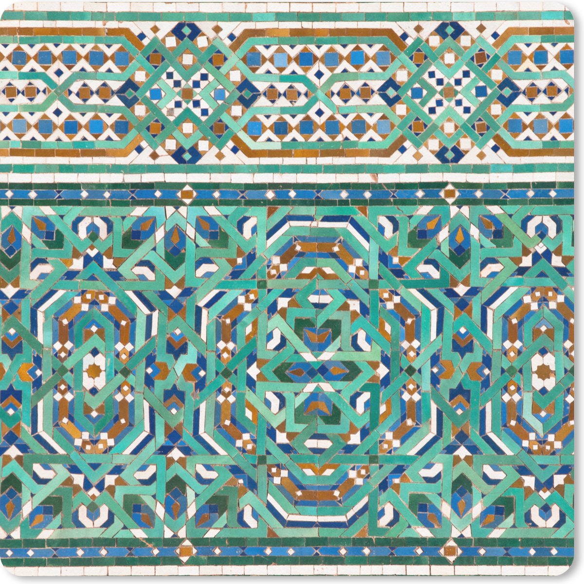 Muismat 20x20 cm - Mousepad Een traditionele Marokkaanse mozaïekdecoratie - Muismatten