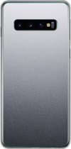 Telefoonhoesje Geschikt voor Samsung Galaxy S10 hoesje - Aluminium print - Metaal - Grijs - Siliconen Telefoonhoesje