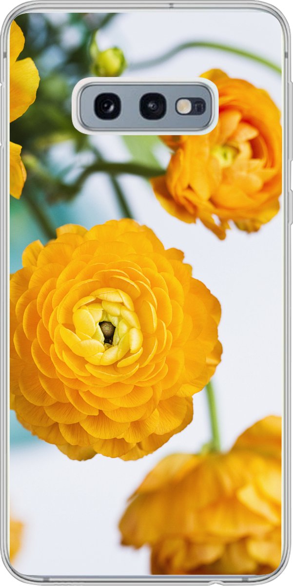 Telefoonhoesje Geschikt voor Samsung Galaxy S10e hoesje - Bloemen - Buiten - Oranje - Siliconen Telefoonhoesje Telefoonhoesje