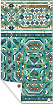 Affiche de jardin Une décoration traditionnelle marocaine en mosaïque - 40x80 cm - Décoration murale extérieure - Affiche de jardin - Toile de jardin - Affiche de clôture - Peinture de jardin
