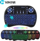 i8 Mini - Wireless Keyboard - Draaldloos Toetsenbord - Touchpad - RGB - 2,4Ghz - Android Box - Windows
