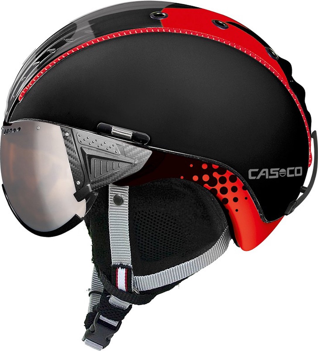 Casco - SP2 - Zwart/Rood - wintersporthelm - schaatshelm - Maat L (58-60)