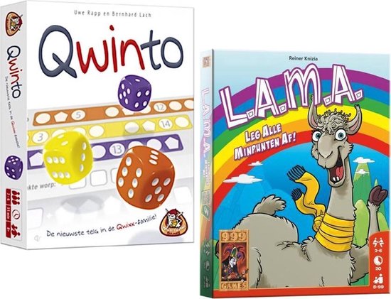 Afbeelding van het spel Qwinto Dobbelspel en LAMA Kaartspel - Voordeelbundel - Sinterklaas tip