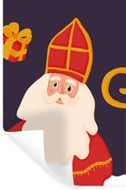 Muurstickers - Sticker Folie - Sinterklaas - Staf - Sint - Kinderen - Jongens - Meisjes - Kids - 20x30 cm - Plakfolie - Muurstickers Kinderkamer - Zelfklevend Behang