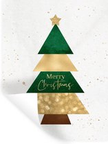 Muurstickers - Sticker Folie - Kerstboom - Spreuken - Merry Christmas - Quotes - Kerst - 90x120 cm - Plakfolie - Muurstickers Kinderkamer - Zelfklevend Behang - Zelfklevend behangpapier - Stickerfolie