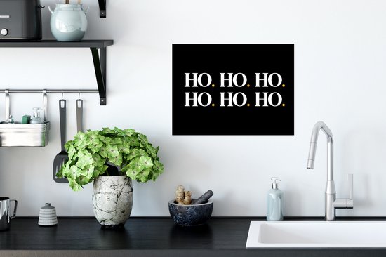 Stickers muraux - Noël - Père Noël - Proverbes - Citations - Ho ho ho ho ho ho - 40x30 cm - Feuille adhésive