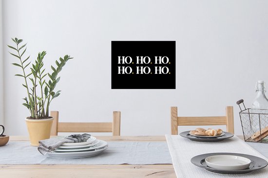 Stickers muraux - Noël - Père Noël - Proverbes - Citations - Ho ho ho ho ho ho - 40x30 cm - Feuille adhésive