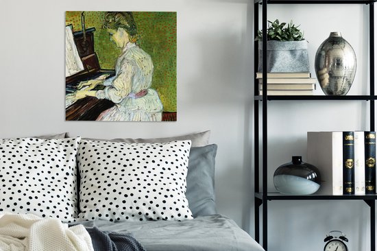Tableau sur toile Marguerite Gachet au piano - Vincent van Gogh - 50x50 cm - Décoration murale