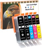 ActiveJet Inkt cartridges / Alternatief multipack 5 set voor Canon PGI-580 CLI-581 Y/C/M/BK | Canon Pixma TR7550/ TR8550/ TS6350/ TS6150/ TS6151/ TS8150/ TS8151/