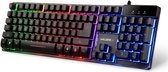 Gaming Toetsenbord – Zwart –Toetsenbord - RGB LED – 104 Toetsen – Met Numpad - Gaming Keyboard – Laptop Toetsenbord – Extern Toetsenbord - Wilsem®