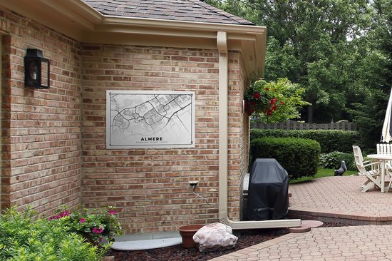 Posters de jardin à l'extérieur de la carte - Almere - Pays- Nederland - 90x60 cm