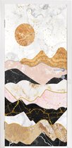 Deursticker Marmer - Goud - Pastel - 80x215 cm - Deurposter