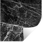 Stickers Stickers muraux - Marbre - Pierre - Zwart - 100x100 cm - Feuille adhésive XXL