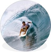 WallCircle - Wall Circle - Wall Circle Indoor - Surfing Man - 150x150 cm - Décoration murale - Peintures Ronds