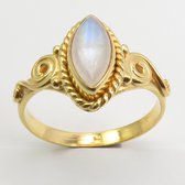 Natuursieraad -  925 sterling zilver maansteen ring maat 18.25 mm - luxe edelsteen sieraad - handgemaakt