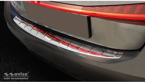 Protection De Seuil Arrière Inox 'Ribs' Pour Audi A6 Avant C8 2018+ – Argent Élégant & Sur Mesure