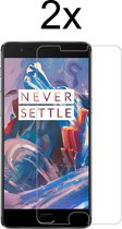 OnePlus 3 Screen Protector Glas - Beschermglas OnePlus 3T Screenprotector - 2 stuks