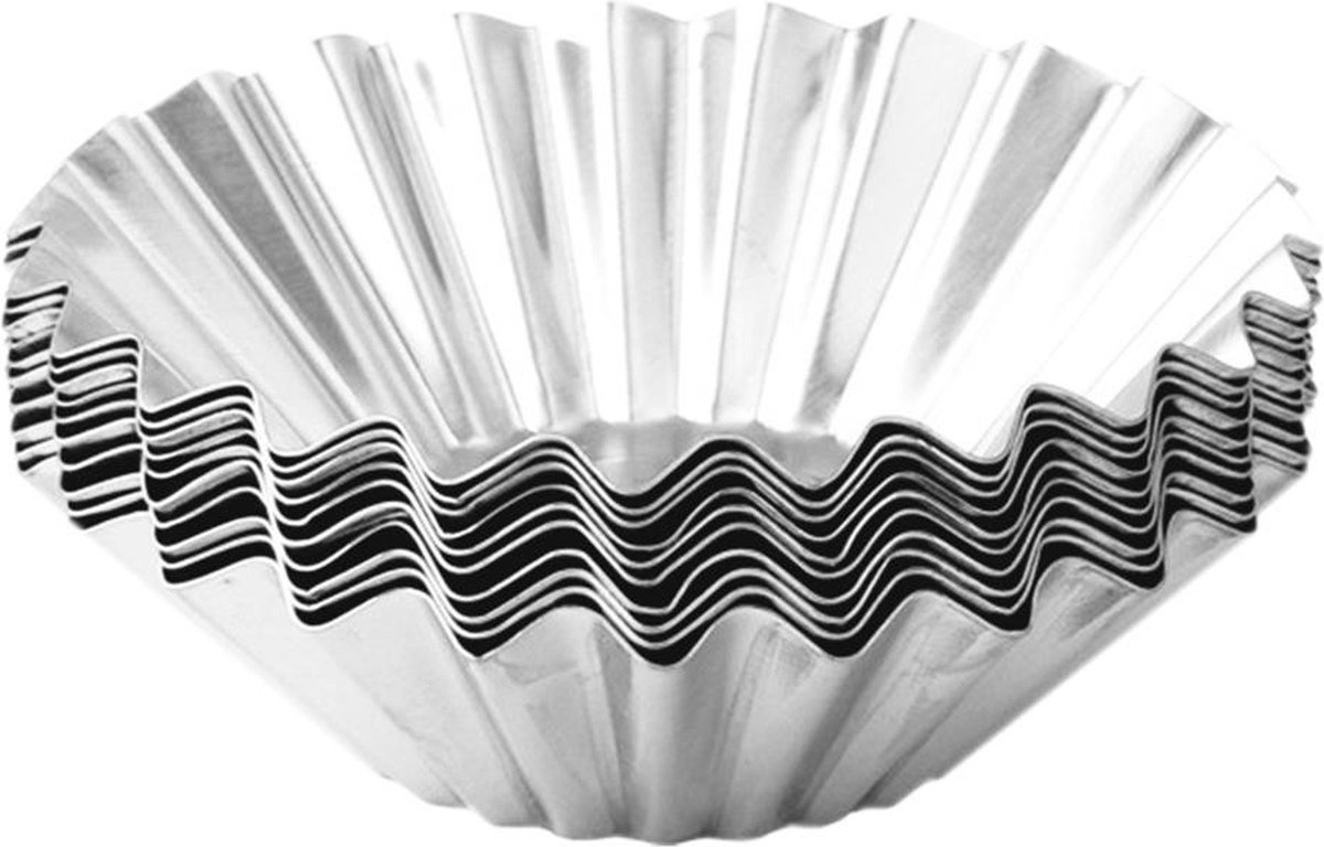 Inmet cakevormpjes of muffin vormpjes - Cupcake vormen - 10 stuks - Zilver