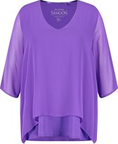 SAMOON Dames Blouseachtig shirt in laagjeslook Royal Lilac-48
