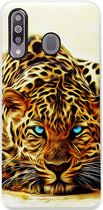 ADEL Siliconen Back Cover Softcase Hoesje Geschikt voor Samsung Galaxy M30 - Tijger