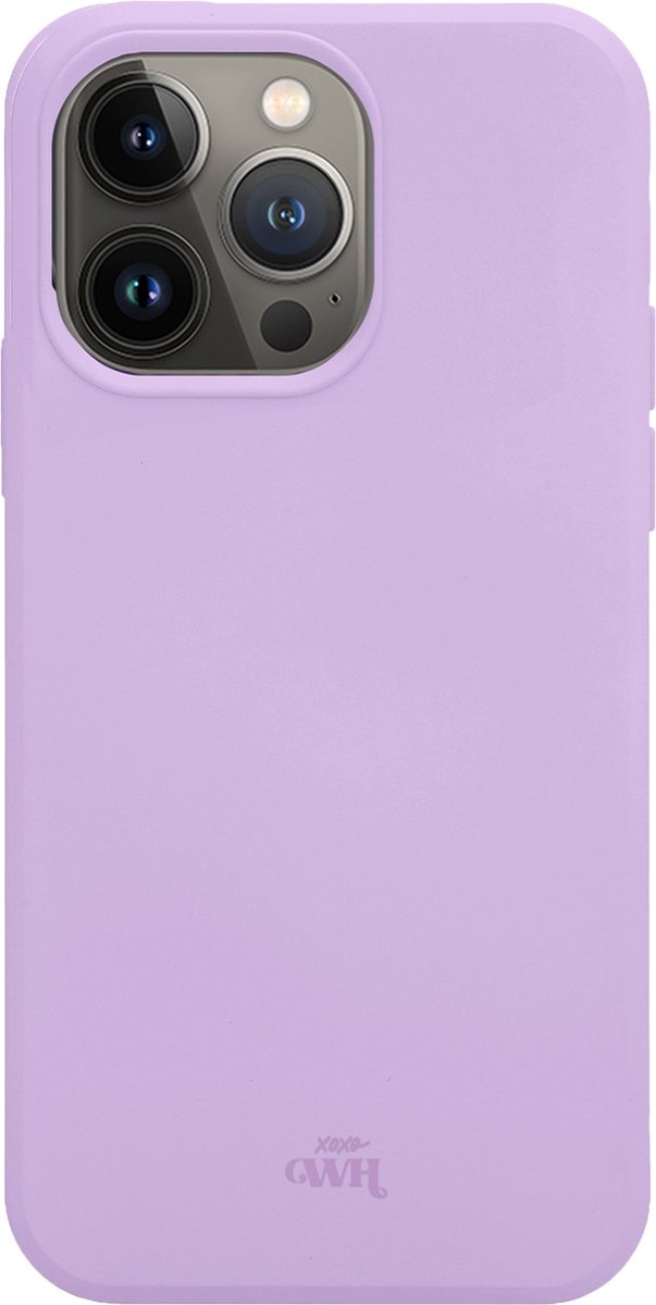 xoxo Wildhearts siliconen hoesje geschikt voor iPhone 12 Pro Max - Paars gekleurd hoesje - Pantone kleur - Backcover - verkrijgbaar in verschillende kleuren - Paars