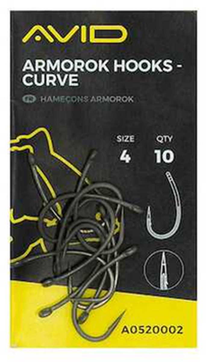 Avid Carp Armorok Hooks - Curve (10 pcs) - Maat : size 6