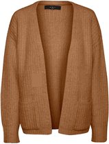 Vero Moda Vest Vmdaisy Ls Open Cardigan Ga Boo 10248923 Tobacco Brown/w. Melange Dames Maat - XL
