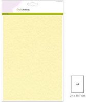 CraftEmotions fluweelstructuurkarton 10 vel ivoor A4 250gr CraftEmotions 001270/0110