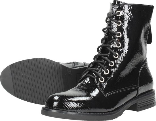 Sub55 - Dames Veterschoenen Zwartlak | bol.com