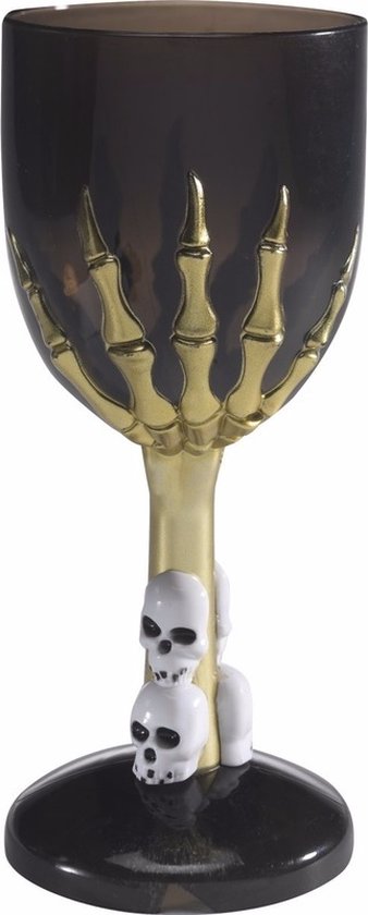 Smiffys Horror kelk - beker - zwart - Gotisch - Halloween - wijnglas - drinkbeker - horror