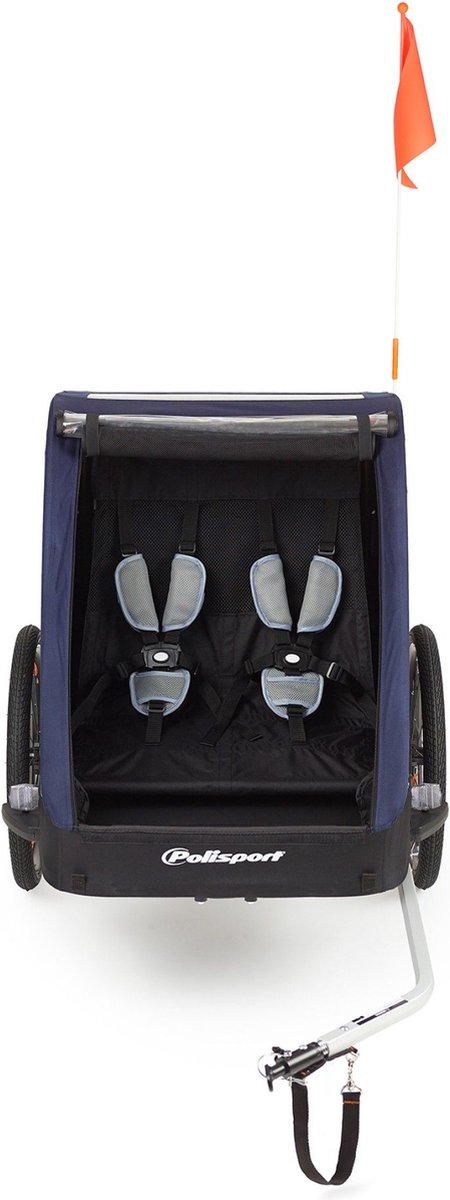Polisport Kidcar - Fietskar - Unisex - Grijs;Blauw - 20 van Polisport — afbeelding 2