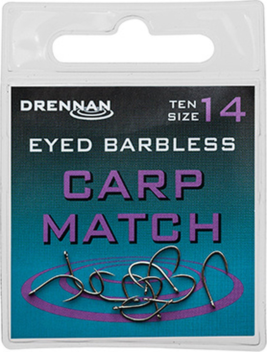 Drennan Carp Match Haak - Eyed Barbless #18