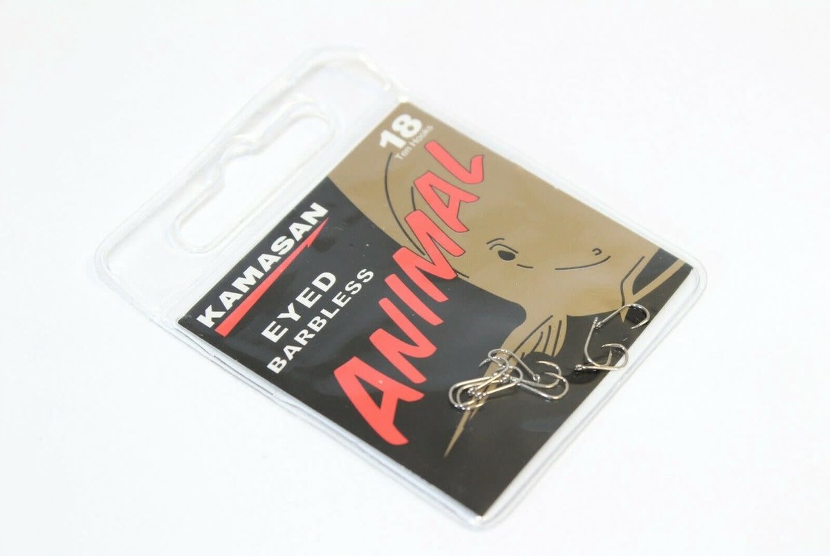 Kamasan Eyed Barbless Animal (10 pcs) - Maat : 18